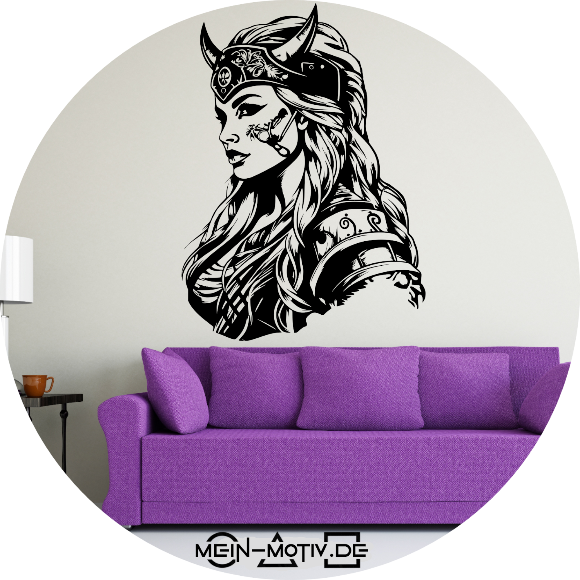 Wandtattoo 46380 Wikinger-Frau 1